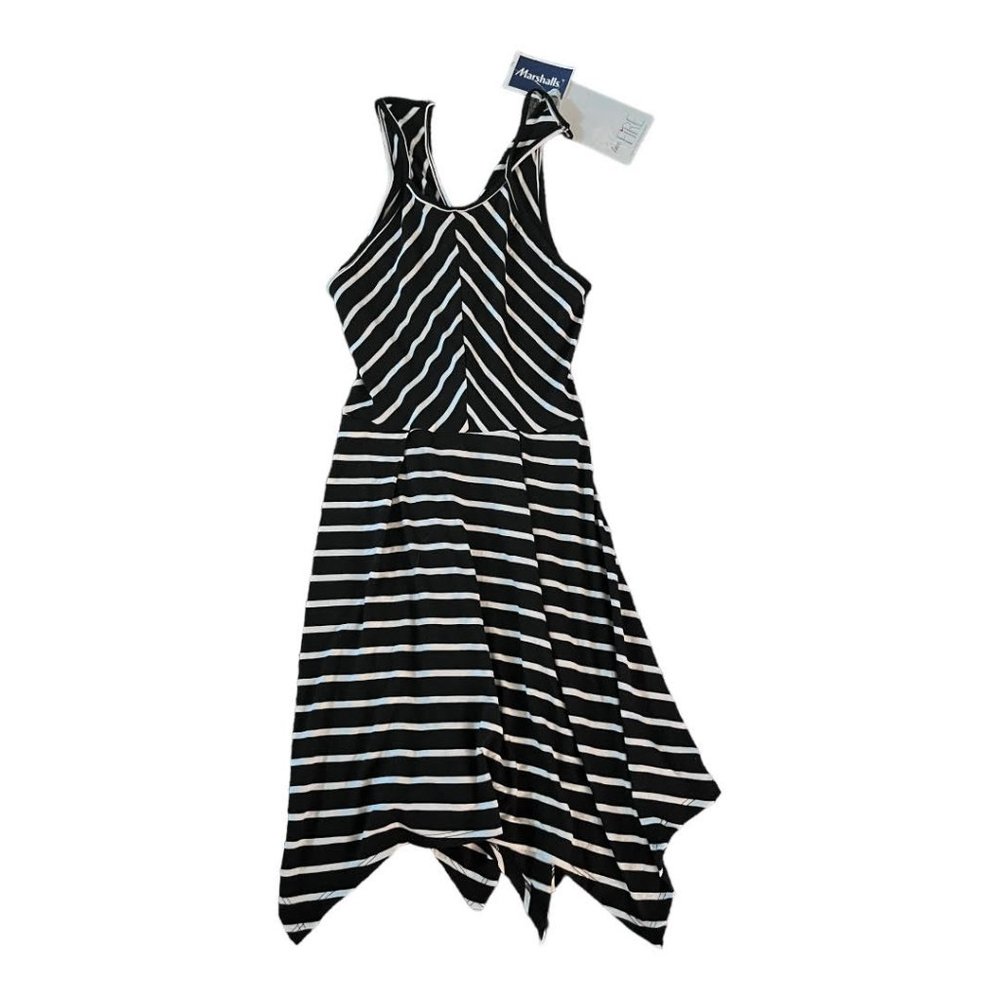love FIRE Black and White Strips XS Dress